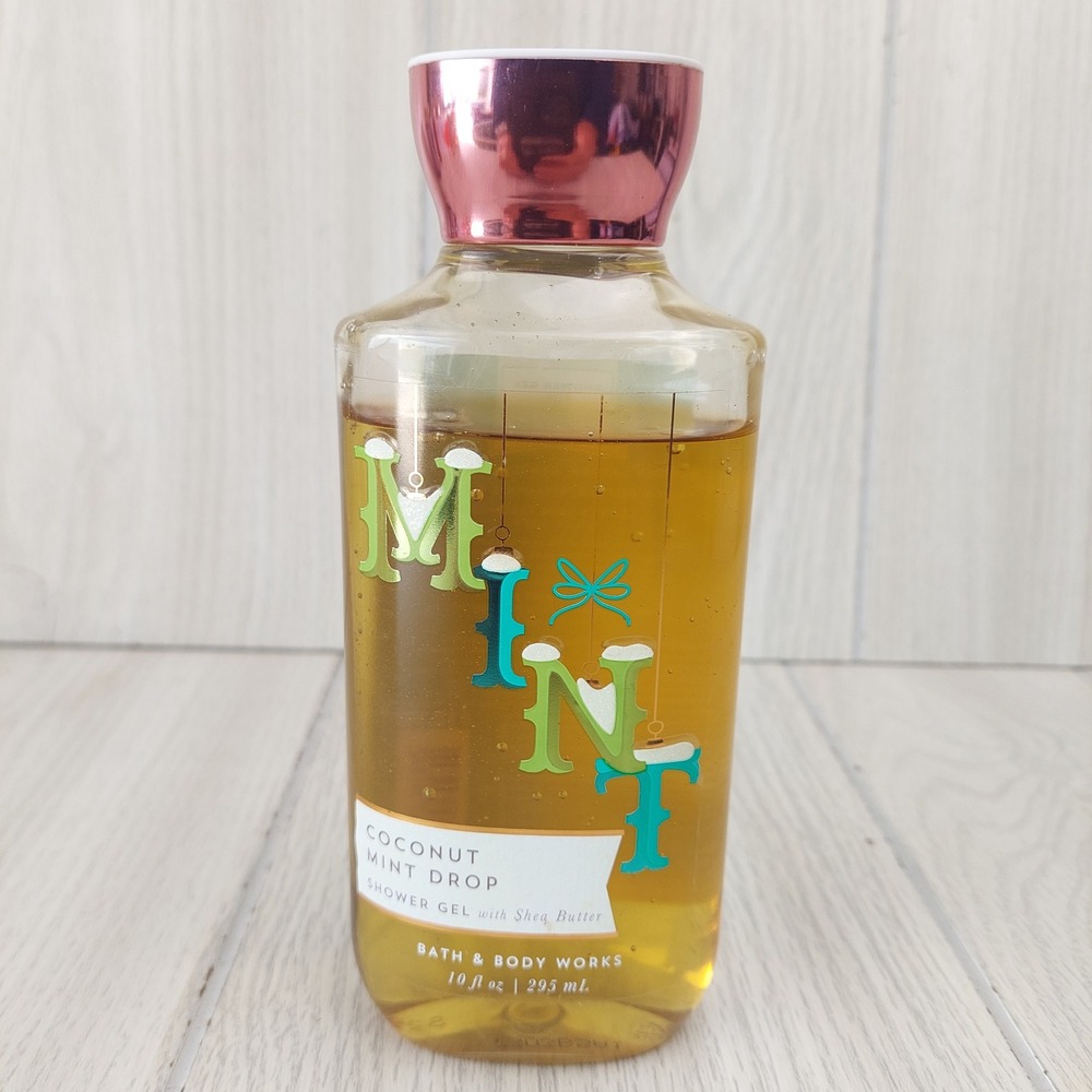 Bath & Body Works Shower Gel 10oz Coconut Mint Drop Peppermint Shea‎ Butter